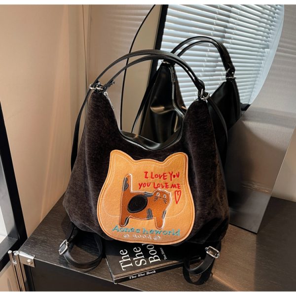 Cute cartoon multi-purpose tote bag women's fashion high-quality western-style large-capacity shoulder bag - Image 4